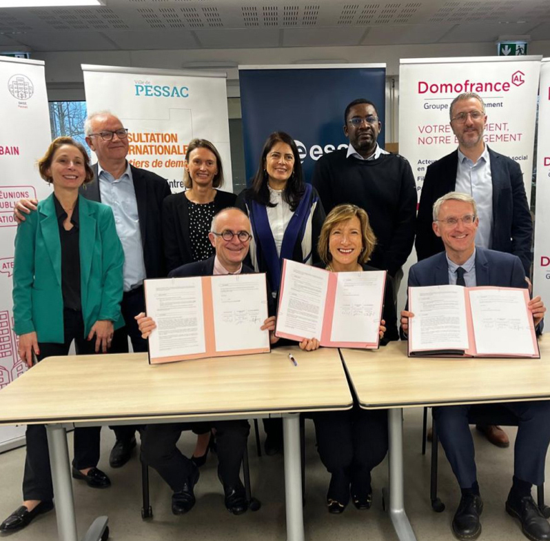 Domofrance, l’European Space Agency - ESA et la Ville de Pessac signent une convention pour intégrer l’innovation spatiale dans le cadre du PRU Saige Formanoir