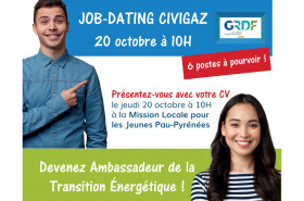 Job dating CIVIGAZ : 6 postes à pourvoir en service civique !