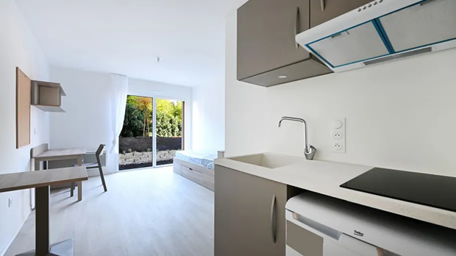 Intérieur logement étudiant Domofrance à Bruges