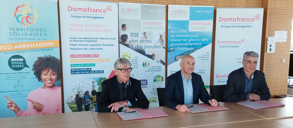 Partenariat Domofrance, Regaz et Territoires Solidaires