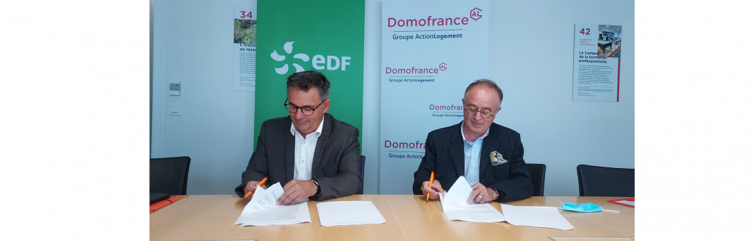 Domofrance et EDF signent une convention en faveur de la transition énergétique et environnementale