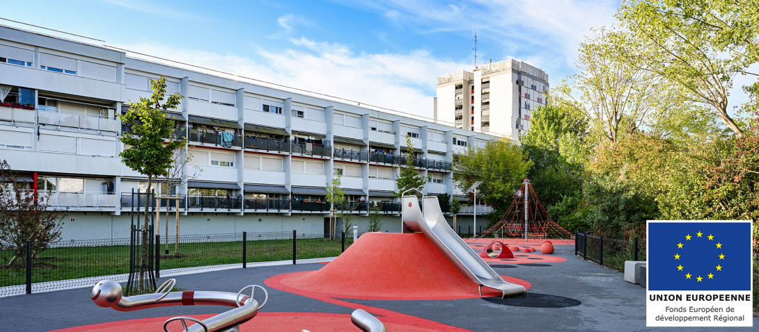 Domofrance inaugure les espaces extérieurs de Grand Caillou à Eysines